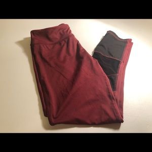 BURGUNDY ATHLETIC / WORKOUT PANTS